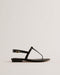 HARPURR-Sandals-Flat T-Strap Sandal With Signature Coin- Ted Baker Romania